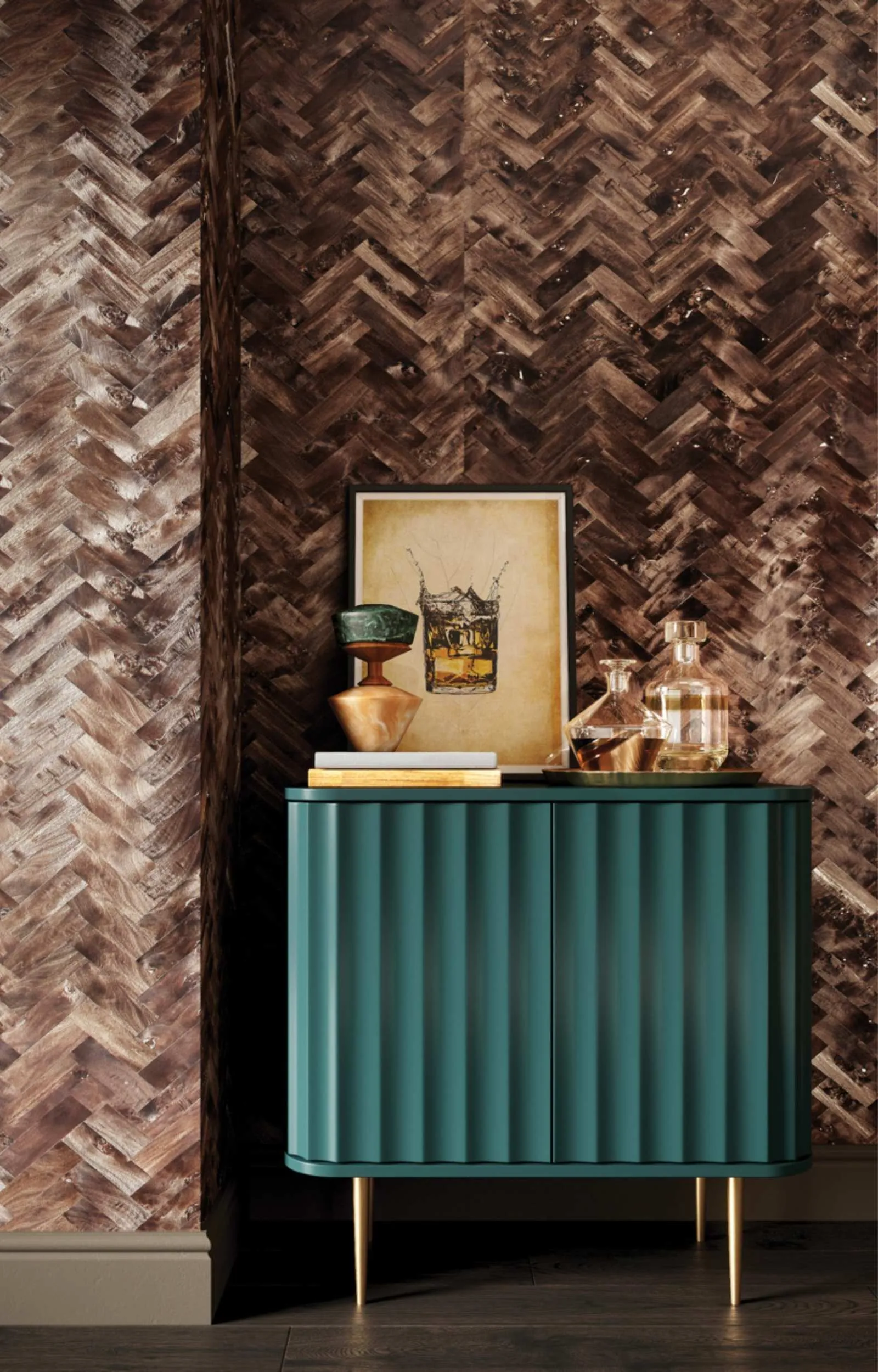 tapeta phillip jeffries naturals Burled Chevron 8941